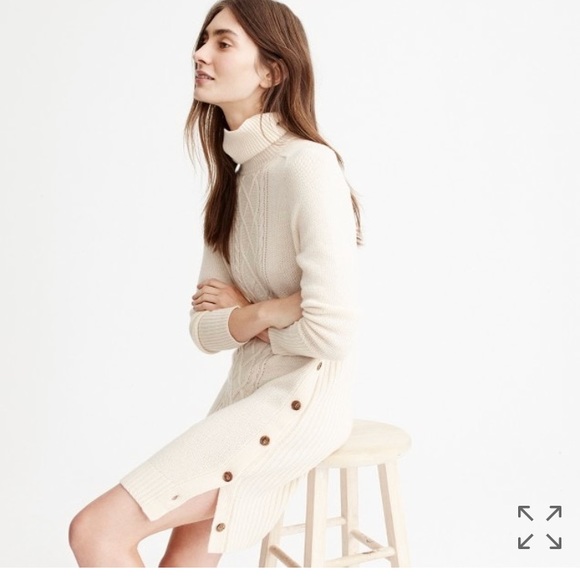 J. Crew Dresses & Skirts - J crew cable turtleneck sweater dress